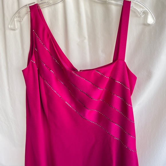 Daymor Formal Wear Dark Pink Size 10 Floor Length Dress with Bolero Jacket - Picture 11 of 14